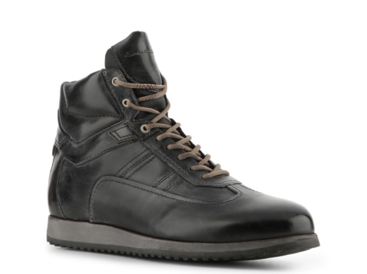 Santoni Leather High-Top Sneaker