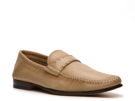 Santoni Leather Strap Loafer
