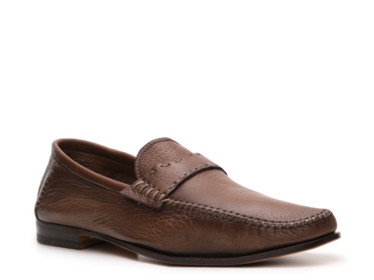 Santoni Leather Strap Loafer