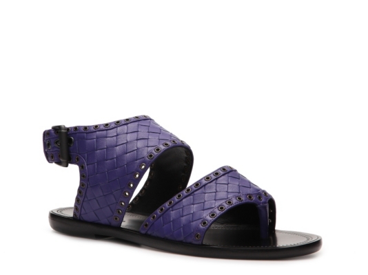Bottega Veneta Woven Leather Flat Sandal