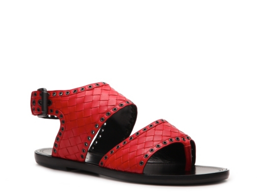 Bottega Veneta Woven Leather Flat Sandal
