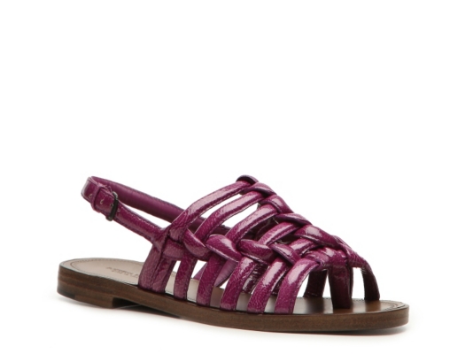 Bottega Veneta Patent Leather Flat Sandal