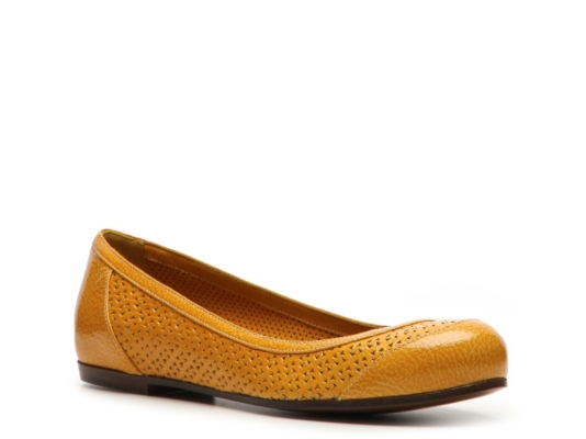 Bottega Veneta Perforated Patent Leather Flat