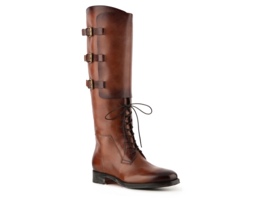 Santoni Leather Buckle Boot
