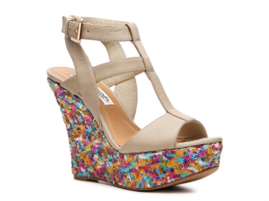 Naughty Monkey Gold Member Wedge Sandal