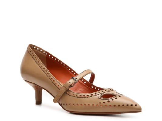 Santoni Leather Cutout Pump