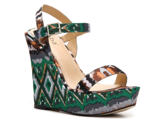 Diba Rosey Printed Wedge Sandal