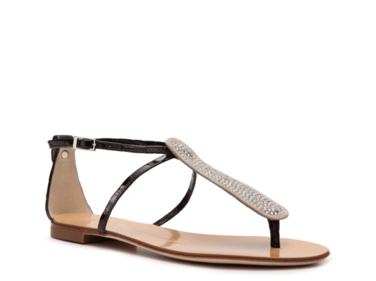 Giuseppe Zanotti Croc Patent Leather Flat Sandal