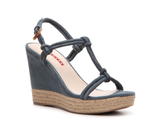Prada Suede Wedge Sandal | DSW