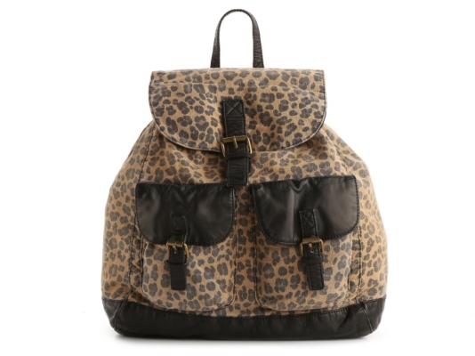 Poppie Jones Canvas Leopard Backpack