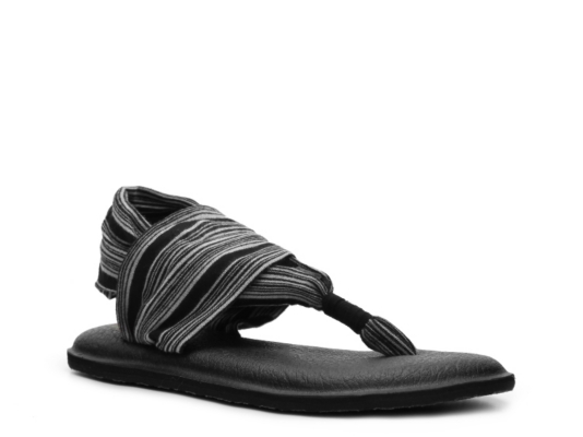 Sanuk Yoga Sling Striped Flat Sandal | DSW