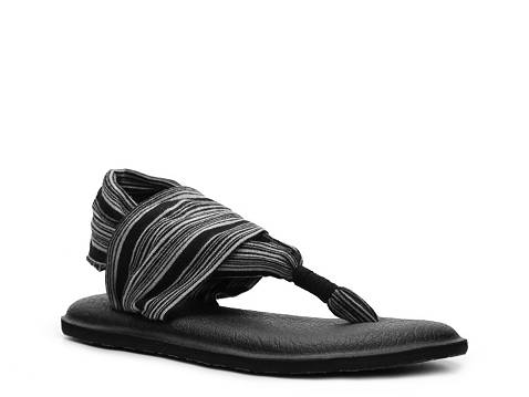 Sanuk Yoga Sling Striped Flat Sandal | DSW