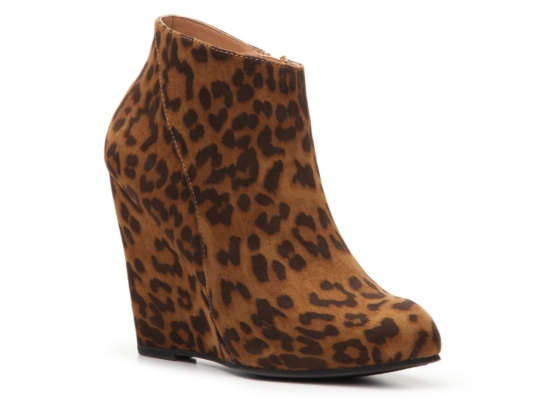 Madden Girl Leopard Wedge Bootie | DSW