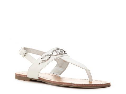 by GUESS Lunna Flat Sandal | DSW