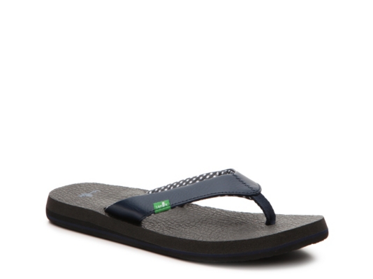 sanuk comfort flip flops with yoga mat footbed