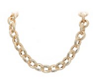 Natasha Textured Chain Link Necklace
