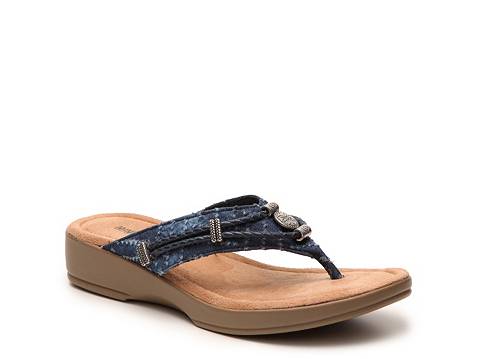 Minnetonka Silverthorne Denim Wedge Sandal | DSW