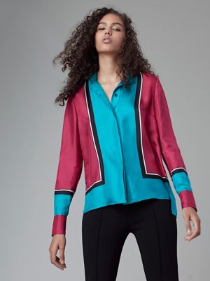 dvf wrap shirt