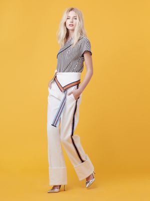 Wide Leg Ribbon Pant Landing Pages by DVF
