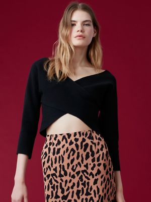 faux wrap crop top