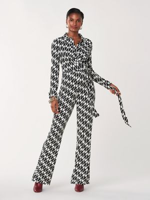 dvf michele silk jersey jumpsuit