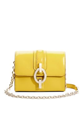 Sutra Micro Mini Leather Crossbody Bag in Canary Yellow by DVF