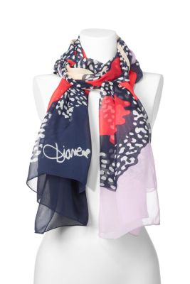 in Cheetah Floral Scarf Crimson