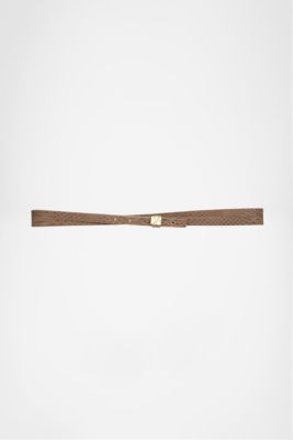 Haley Double Wrap Embossed Python Belt