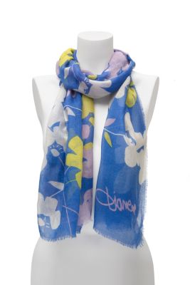 in Floral Meadow Scarf Blue