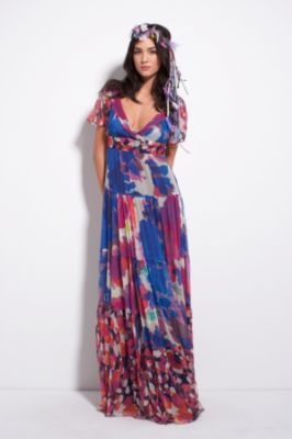 DIANE von FURSTENBERG - Palma Dress in Patchwork :  skirt tiered skirt summer palma