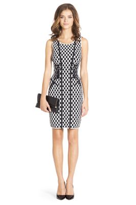 Lusaka Grommet Detail Dress in Black/ White by DVF