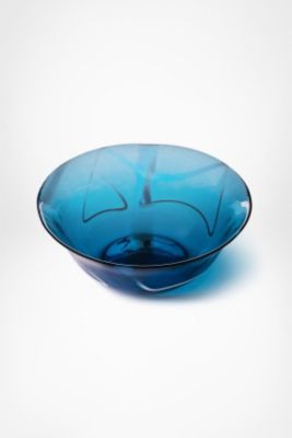 Ribbon Glass Serving Bowl