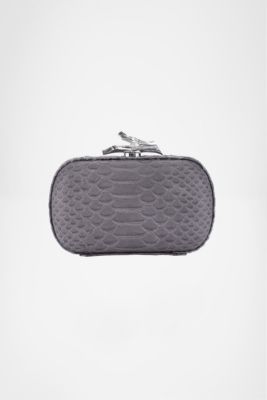 Lytton Small Embossed Python Clutch