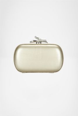 Lytton Small Metallic Patent Leather Clutch