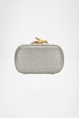 Lytton Small Metallic Canvas Clutch