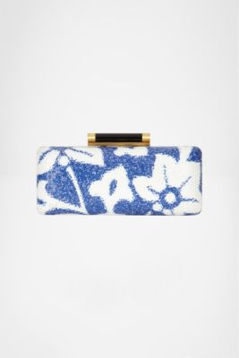 Tonda Printed Sequins Clutch