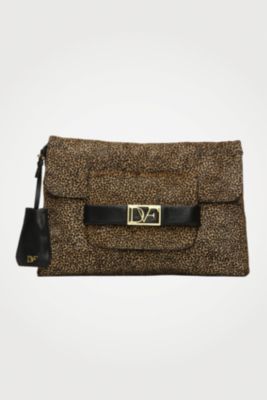 Dvf Mimosa Printed Haircalf Clutch