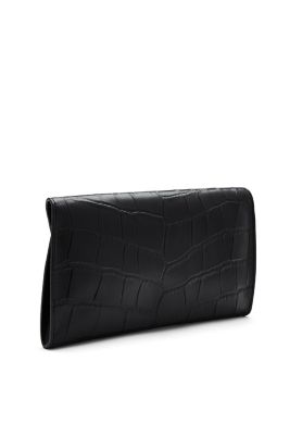 black croc uptown wallet bag