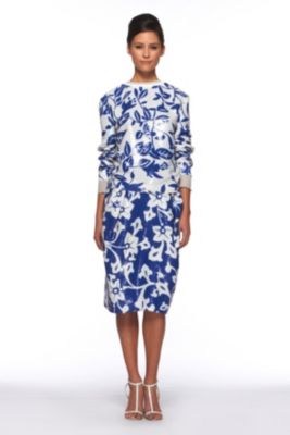 Marcie Printed Flower Sequins Top