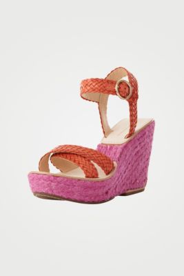 in Peach Nectar Soft Vacc W/fuschia Jute