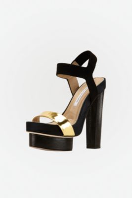 in Blk Satin, Gld Specchio, Blk Suede, W/blk Liz Heel
