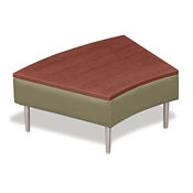Wedge Shaped Table with Vinyl Upholstery, W60666 Wedge Shaped Table with Vinyl Upholstery, W60666