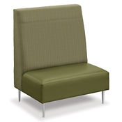 Vinyl and Fabric High-Back Lounge Chair, W60744 Vinyl and Fabric High-Back Lounge Chair, W60744