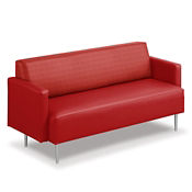 Fabric and Vinyl Sofa - 73.5"W, W60758 Fabric and Vinyl Sofa - 73.5"W, W60758
