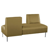 Vinyl Armless Lounge Sofa with Opposing Backs, W60759 Vinyl Armless Lounge Sofa with Opposing Backs, W60759