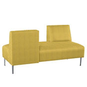 Fabric Armless Lounge Sofa with Opposing Backs , W60769 Fabric Armless Lounge Sofa with Opposing Backs , W60769