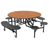 Custom Logo Mobile Table with Eight Mixed Seats - 27"H, K10059 Custom Logo Mobile Table with Eight Mixed Seats - 27"H, K10059