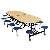 Mobile 12 Seat Cafeteria Table - 27"H, K10038 Mobile 12 Seat Cafeteria Table - 27"H, K10038