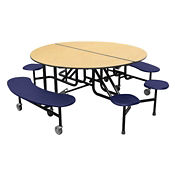 Round 12 Seat Combo Mobile Cafeteria Table - 29"H, K10042 Round 12 Seat Combo Mobile Cafeteria Table - 29"H, K10042