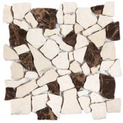 Beige-Brown Opus Mosaic Marble Interlocking Beige-Brown Opus Mosaic Marble Interlocking